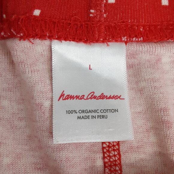 Hanna Andersson Adult Holiday Long John Pajama Pants Pull On Joggers Womens L - Picture 5 of 10